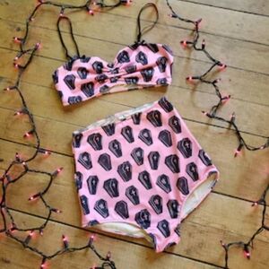 Pink Coffin Women's Vintage Bikini
